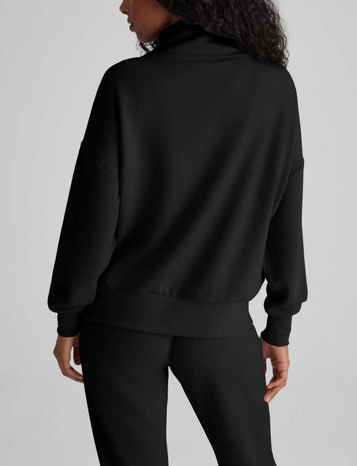 OLD::Women’s Luxe Traveler Knit Quarter-Zip::Black