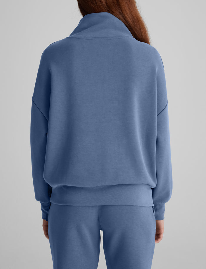 OLD::Women’s Luxe Traveler Knit Quarter-Zip::Vintage Indigo