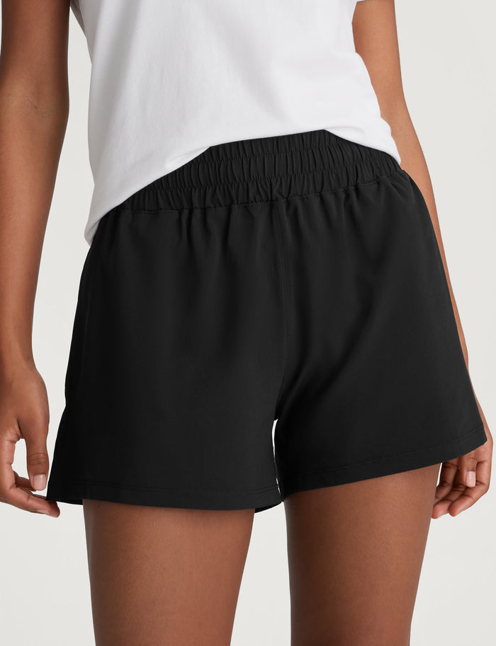 Women's Luxe Traveler Woven Short::Black