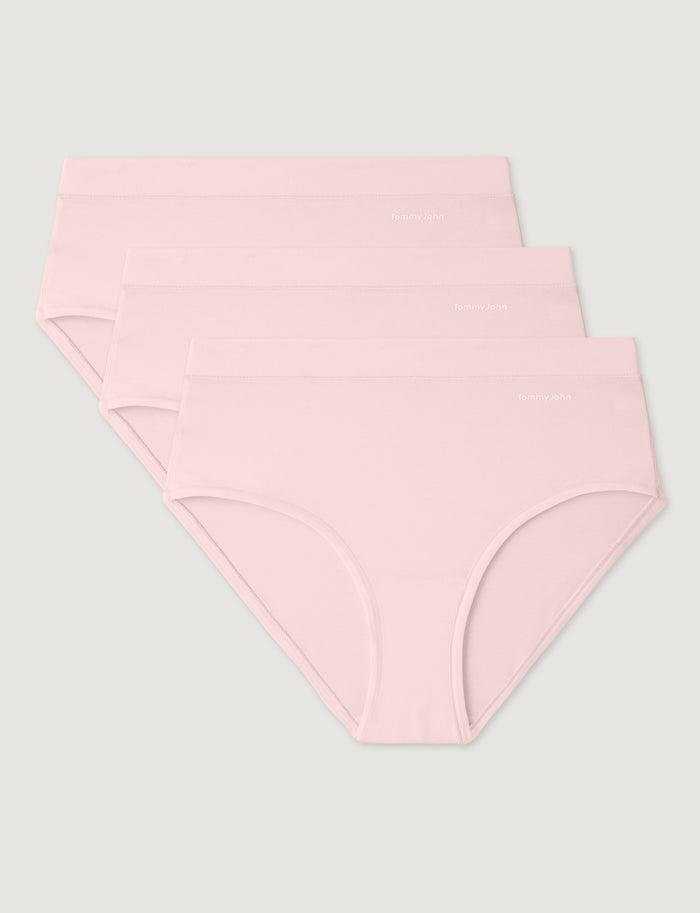 Women's Second Skin High Rise Brief (3-Pack)::Rosewater