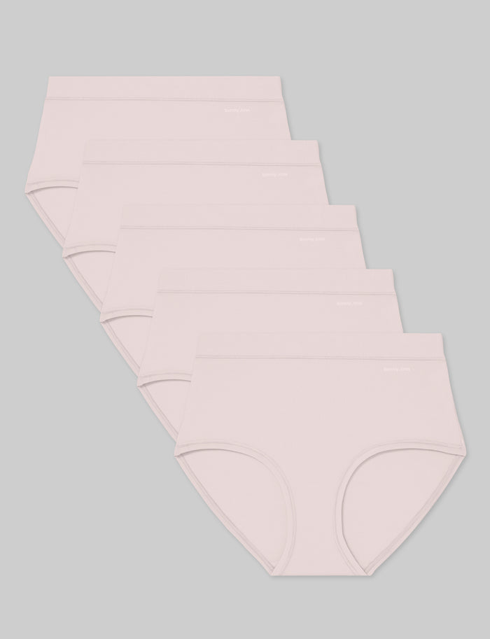 OLD::Women's Second Skin High Rise Brief (5-Pack)::Rosewater