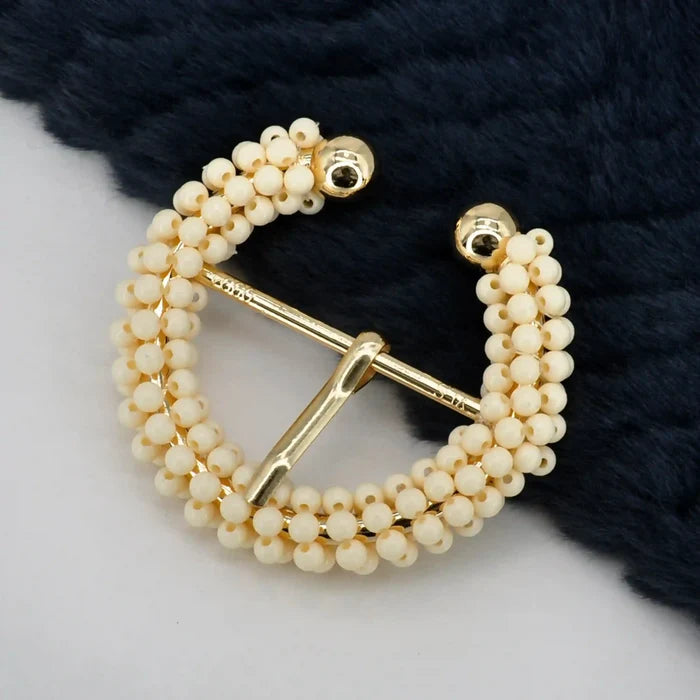 Ani Accessories Wooden beads C Buckle for Belt and Bag DIY Sewing Craft Clothing Fashion Decoration Accessory