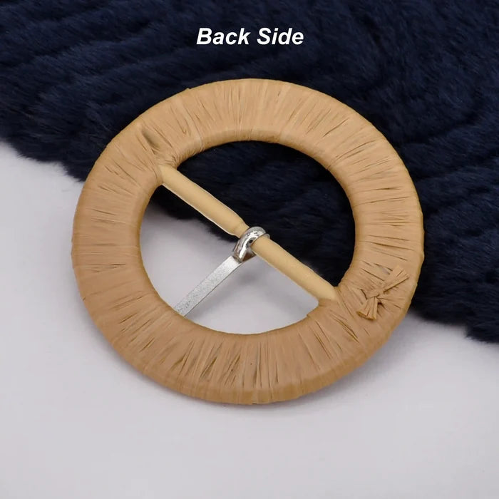 Woven Chain Raffia Buckle