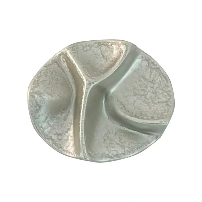 wrinkles Matte Silver Metal Button | 28mm(44L)