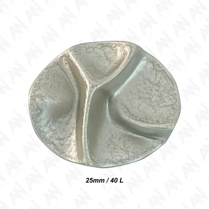 wrinkles Matte Silver Metal Button | 28mm(44L)