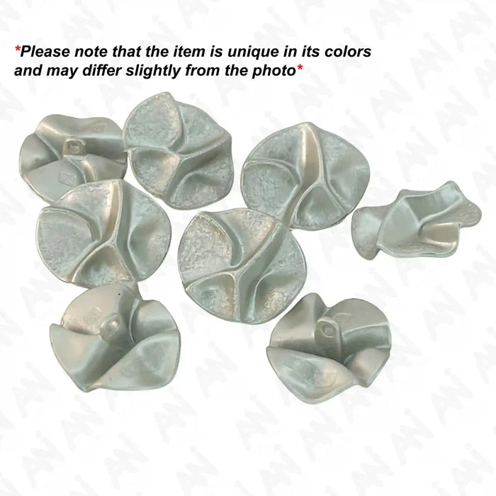 wrinkles Matte Silver Metal Button | 28mm(44L)