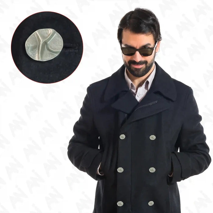 wrinkles Matte Silver Metal Button | 28mm(44L)