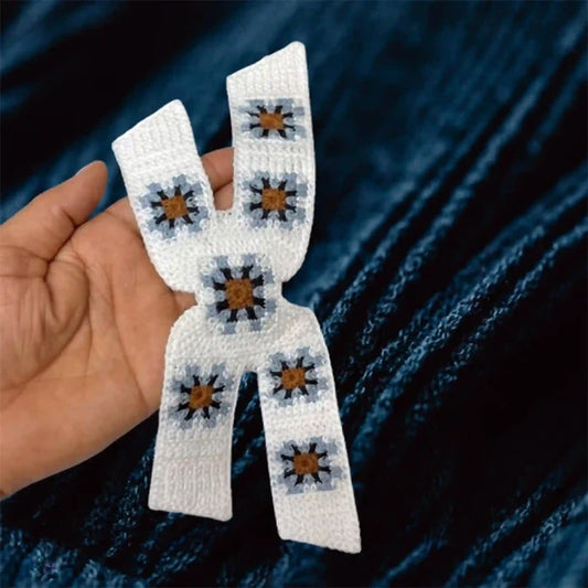 X-Shaped Granny Square Crochet Patch