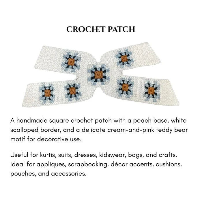 X-Shaped Granny Square Crochet Patch