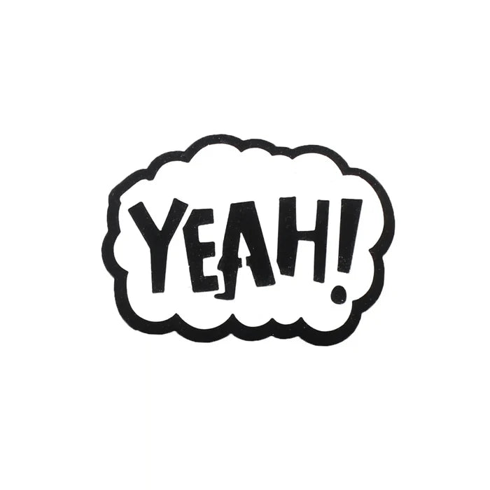 Yeah Message Acrylic Brooch