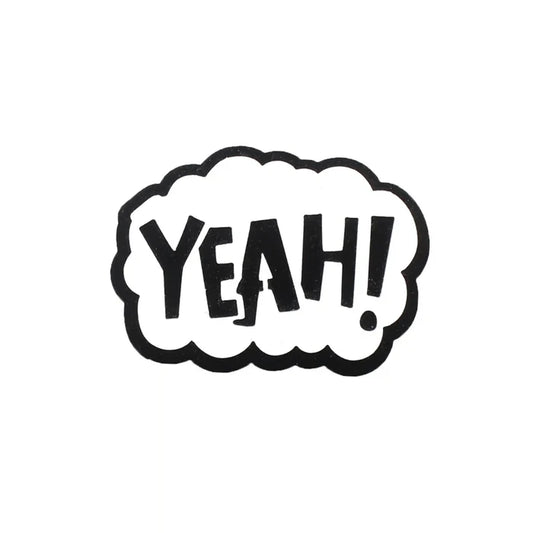 Yeah Message Acrylic Brooch