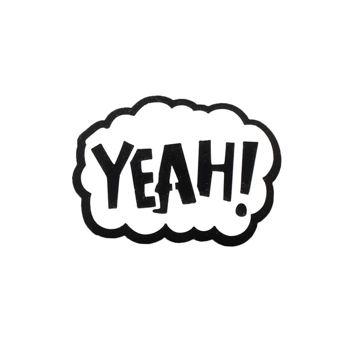 Yeah Message Acrylic Brooch