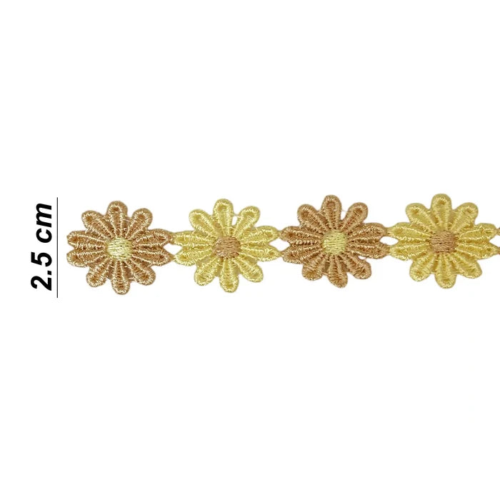 Yellow Daisy Trim Lace