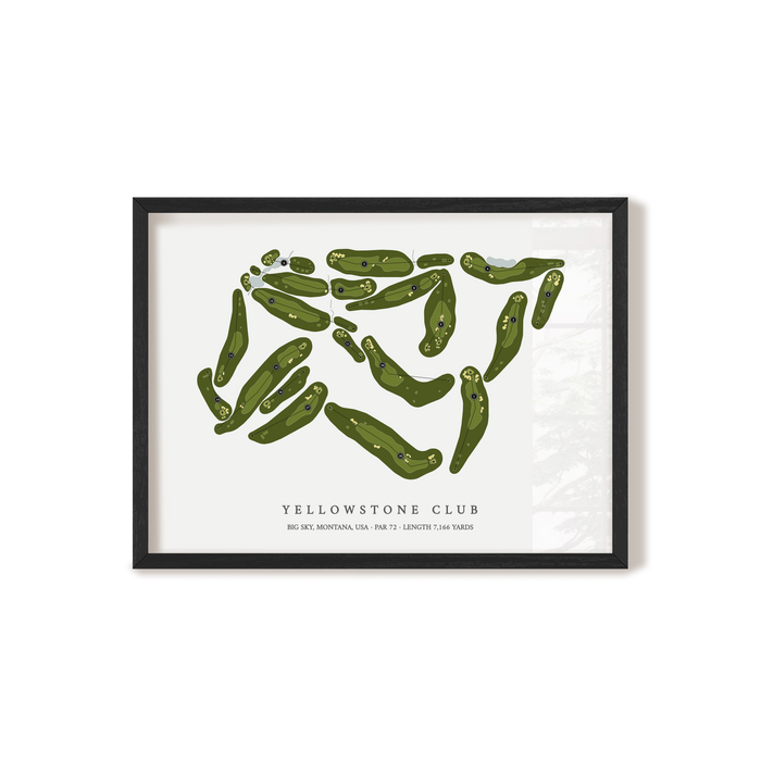 Yellowstone Club | Golf Course Print | Black+Frame
