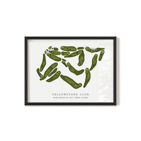Yellowstone Club | Golf Course Print | Black+Frame