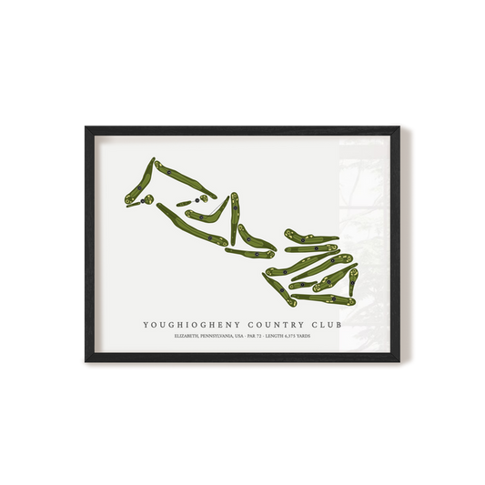 Youghiogheny Country Club | Golf Course Map | Black Frame